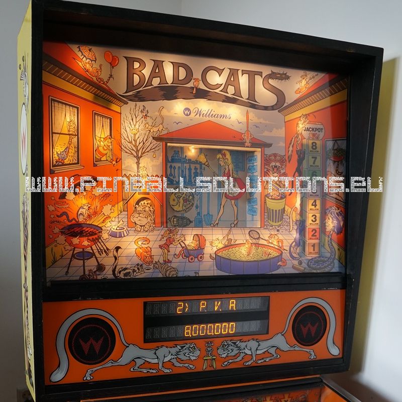Williams BAD CATS Pinball Machine Speaker DISPLAY Panel BRAND NEW REPLACEMENT 